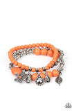 Paparazzi Individual Inflorescence - Orange Bracelet
