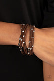 Paparazzi Clustered Constellations - Brown Bracelet